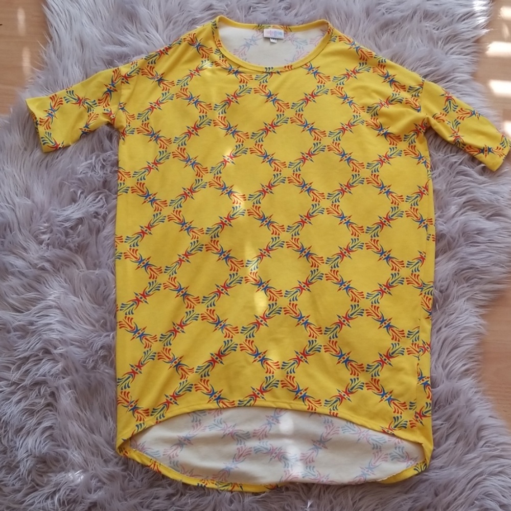 Luluaroe, long shirt, yellow, xxs